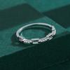 Trend Hollow Out Lock Couple Ring For Women Genuine S925 Silver Diamond Crystal Engagement Valentine's Day Gift Jewelry