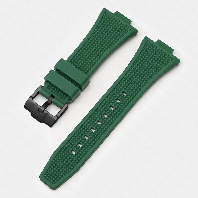 Ремешок с выпуклым концом 12 мм*26 мм для серии Tissot PRX T137.407/T137.410 Super Player 40 мм Мужской резиновый силиконовый браслет для часов