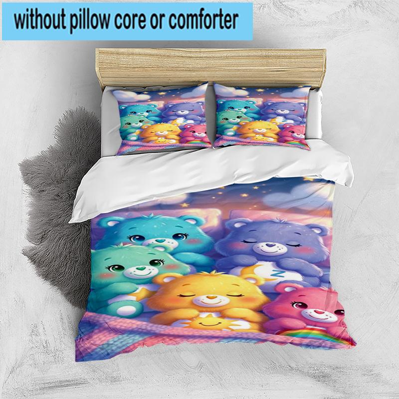 3PCS Love Bears Cozy Night 3pcs Bedding,Including 3PCS Duvet Cover And 2pcs Pillowcases Perfect for Christmas,Ideal for Bedroom, Dormitory
