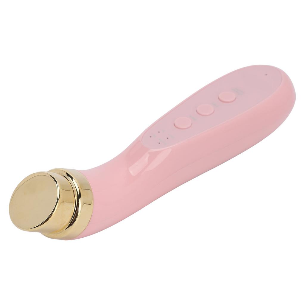 Facial Beauty Massager Hot Compress Vibration EMS Microcurrent Skin Tightening Lifting Machine Pink