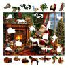 1 Набор Рождественский Деревянный Пазл Зимний Праздник Санта Клаус Олень Упряжка Пазл Развивающая Игрушка Украшение для Дома