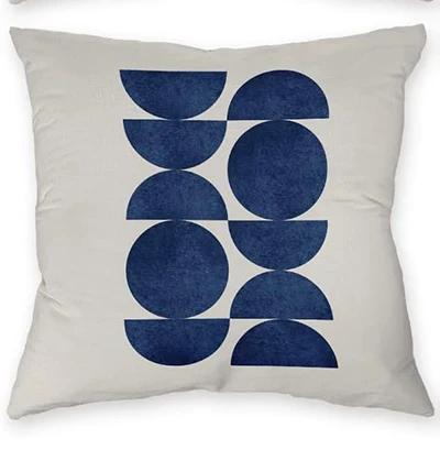 Bohemian Abstract Modern Simple Art Blue Pillowcase, Decorative Home Bedroom Sofa Throw Pillowcase Cushion Cover