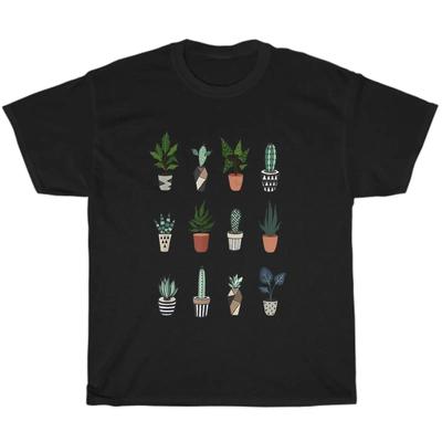Different Succulent Cactus Plant Lover Leaf Gardener T Shirt New Vintage Breathable Stretched Fashion Soft Streetwear