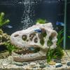 Resin Dinosaur Stone Statue Simulation Mini Crocodile Head Decoration Decorative Props Artificial Decor for Aquarium Landscaping