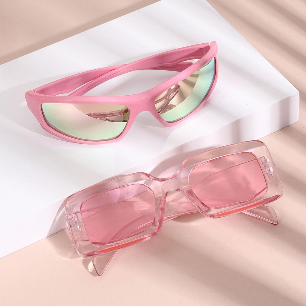 2pcs Fashion Sunglasses European and American Retro Men's and Women's Classic Y2K Trendy Versatile Sunshade and Sunscreen Lightw