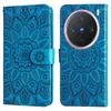 For Vivo X200 Pro Mini 5G Case Sunflower Imprint Leather Wallet Phone Cover