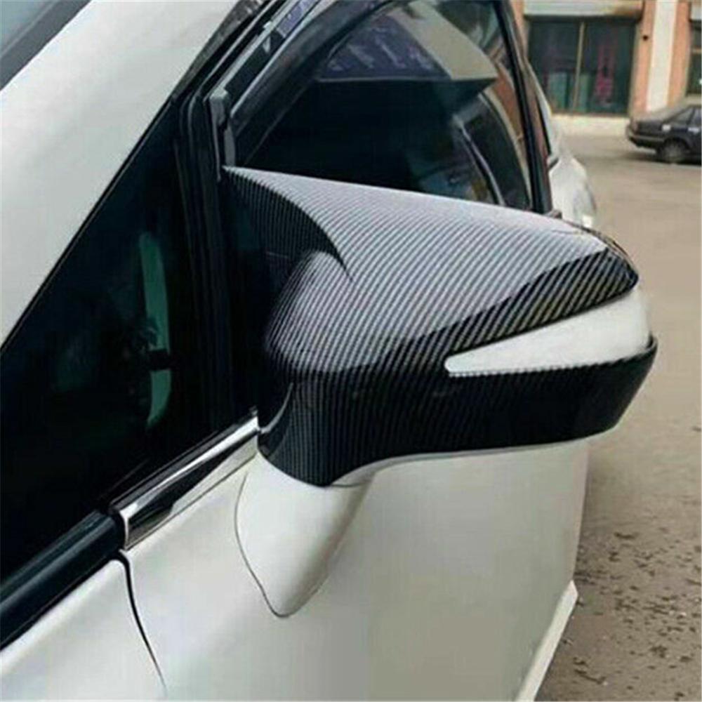 For Honda Civic 2005-2011 Carbon Fiber Look OX Horn Rear View Side Mirror Cover Cap