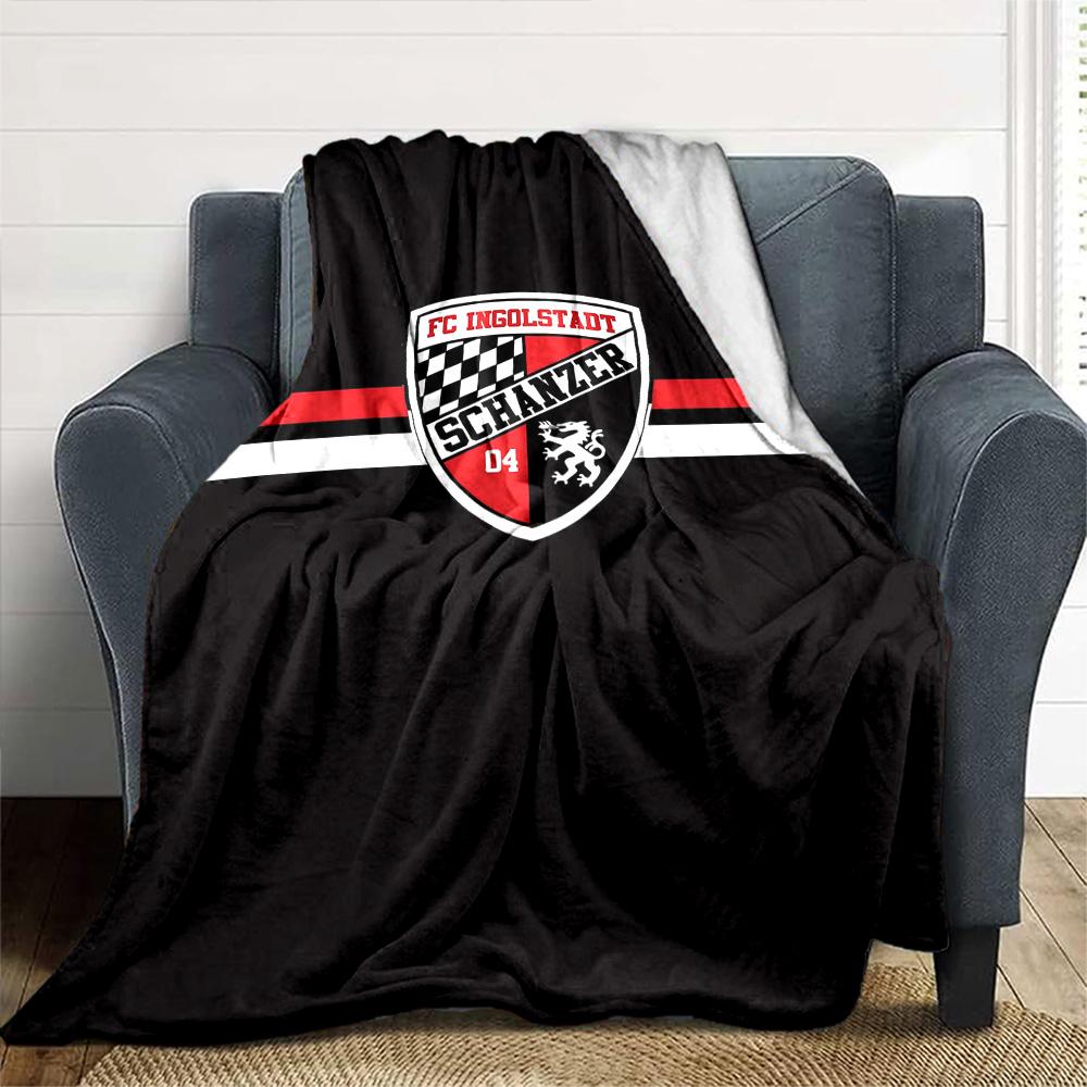 FC Ingolstadt Schanzer Print Flannel Blanket High Quality Warm Comfortable Cover for All Seasons Perfect for Gifts Home Decor
