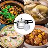 7L double-handle pressure cooker, made of thickened aluminum and stainless steel, includes steaming rack, suitable for all stove