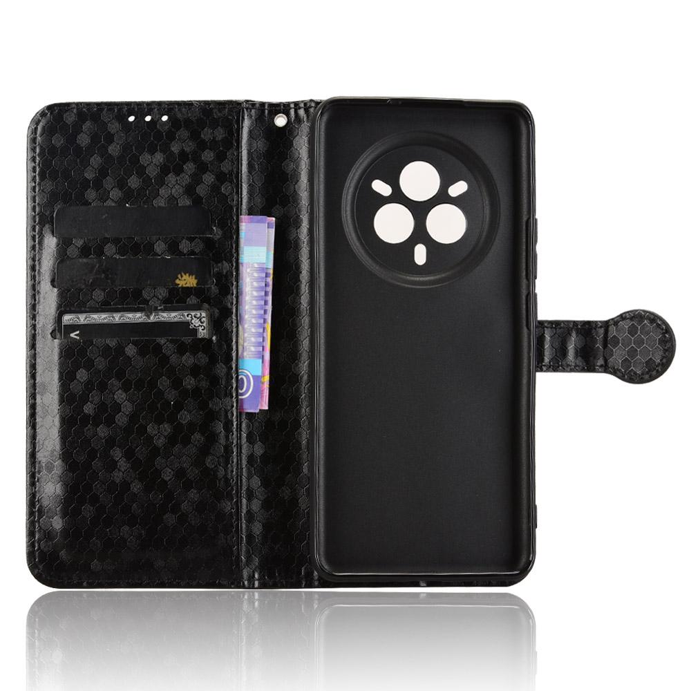 For Realme 14 Pro+ 5G Wallet Case Dot Pattern Imprint PU Leather Phone Cover