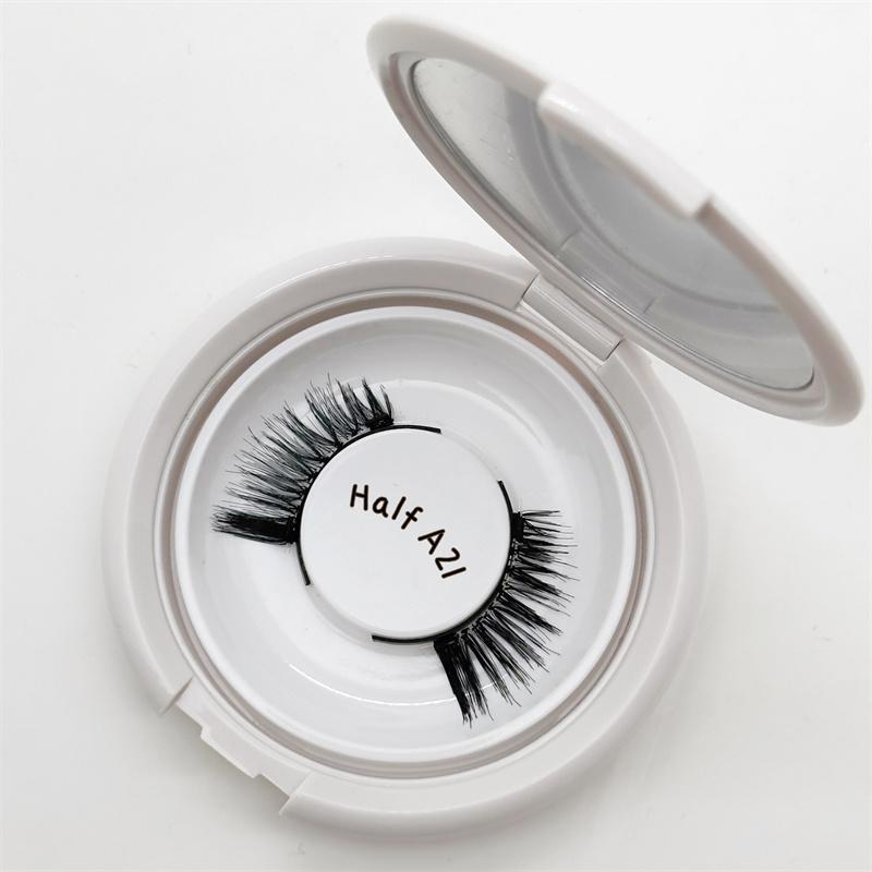 New No Glue No Eyeliner Handmade Synthetic Hair Cruelty-Free Reusable Half False Eyelashes Soft Band Quantum Magnetic
