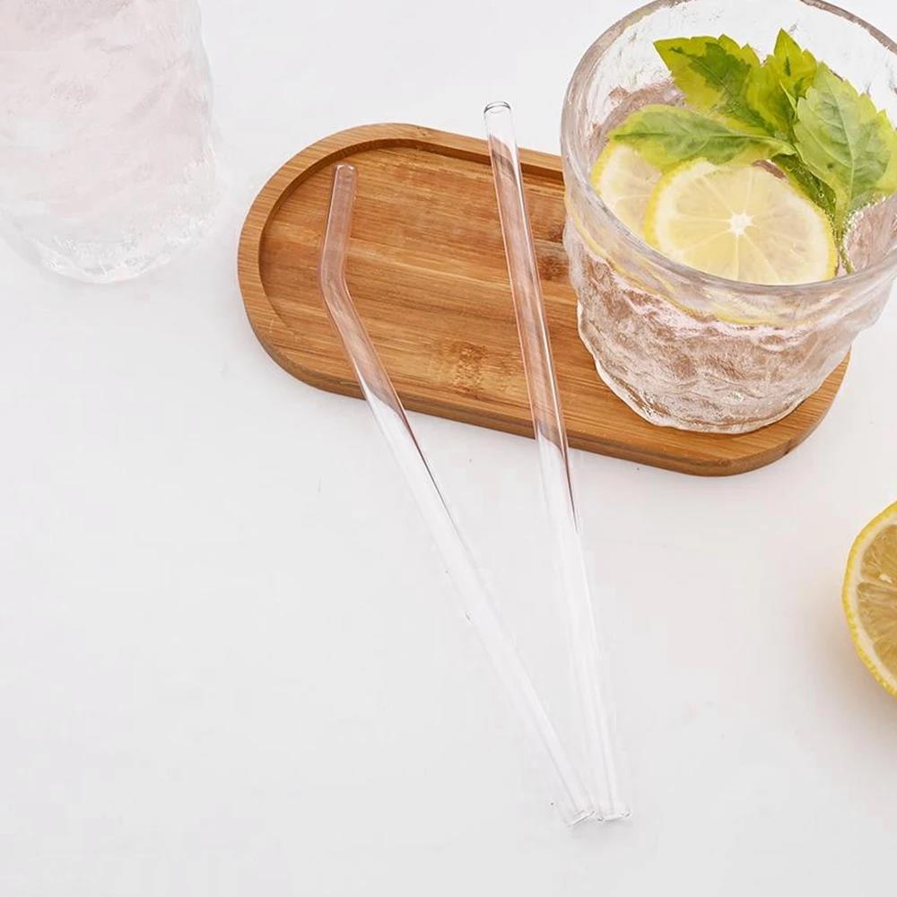 8mm High Borosilicate Glass Straw 3/5/10/11Pcs Reusable Eco Friendly Drinking Straws Set Bubble Tea Smoothies Bar Accessories Cup Holders 5