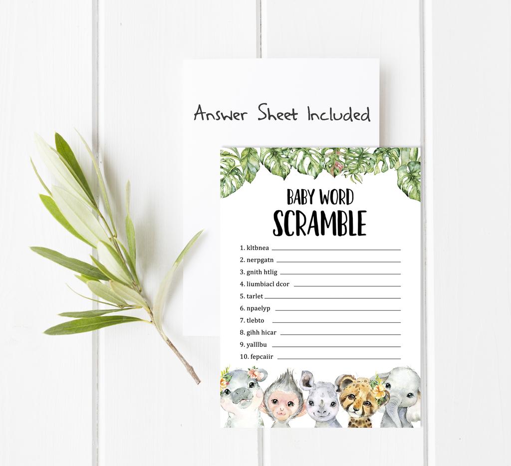 Inkdotpot Игровой набор Baby Shower из 50 игр BabyA AlphabetA ABCA Игра Safari Jungle Animals Party