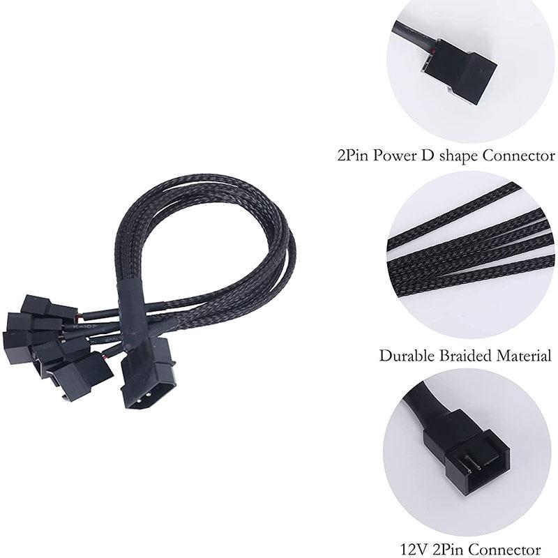 4-контактный Molex на 1/2/3/4/5 x 3-контактный / 4-контактный PWM 12V Разветвитель питания для корпуса ПК, кулера компьютера, вентилятора Y-образный кабель-адаптер