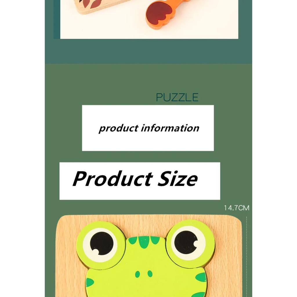 Высококачественные 3D деревянные пазлы, обучающие мультяшные животные, раннее обучение, познание, интеллект, игра-головоломка для детей, игрушки