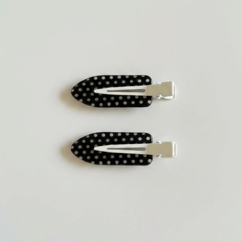 Polka Dot Seamless Hairpin Black White Hair Styling Accessories Cute Acrylic Hair Clips Daily Wear