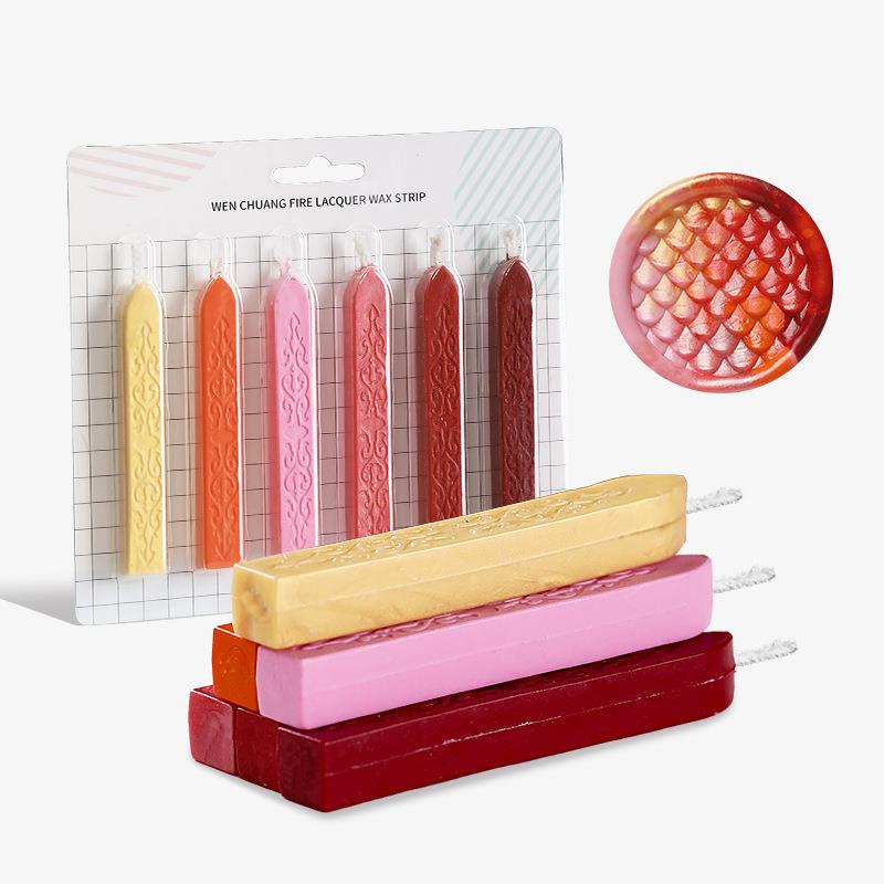 Высококачественный набор из 6 предметов, печатей, восковых палочек, печатей, антикварных свечей из сургуча с фитилем для почтовых писем в стиле ретро, винтаж