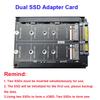 M.2 NGFF Dual SSD B+M Key to 2.5inch SATA 3.0 Adapter Card B key Converter With Enclosure Socket (Not  Supported NVMe M key)