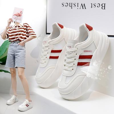 Женские повседневные кроссовки на платформе с дышащей сеткой из искусственной кожи, легкие кроссовки для бега, летние нескользящие спортивные теннисные кроссовки для женщин