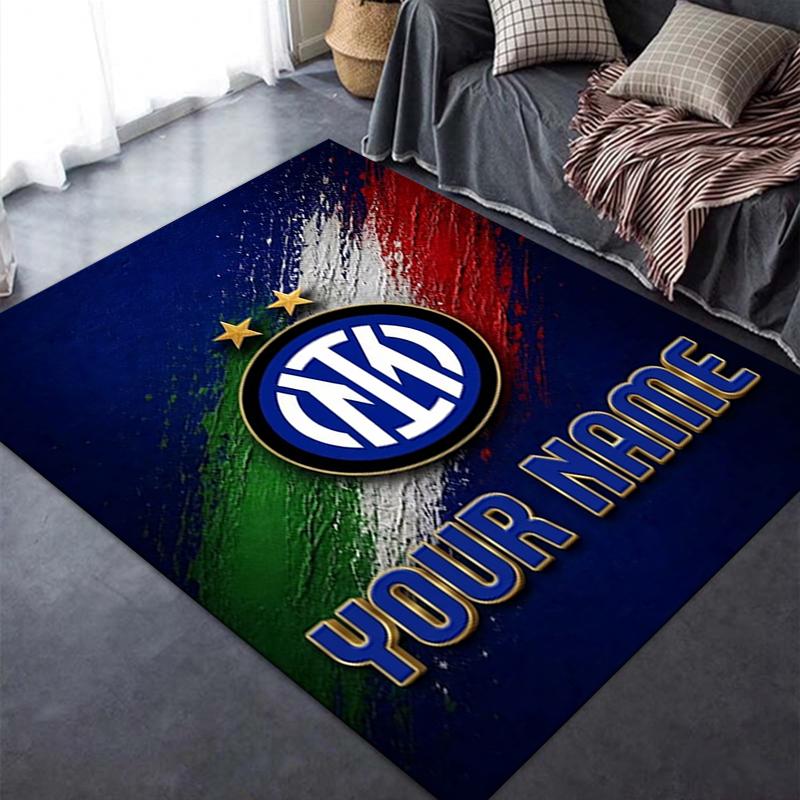 Custom Name Inter Milan Carpet Rug for Living Room Bedroom Home Sofa Decoration,Kids play Non-slip Floor Mat
