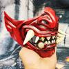Dress Up Cosplay Red Prajna Mask Half Face Japanese Mask Toy Samurai Cosplay Mask  Children's Toys