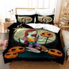 3pcs Queen Size Duvet Cover Sets, Nightmare Before Christmas Jack and Sally Rose Decor Bedding Set 2/3pcs Polyester Quilt Cover