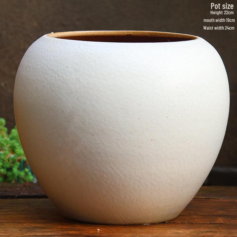 Large Retro Handmade Ceramic Flower Pot for Bougainvillea and Bird of Paradise