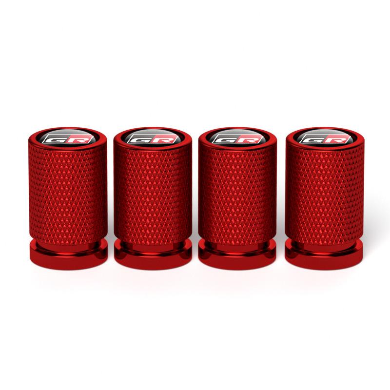 xzlhg9 4 Pcs Car Tire Valve Stem Caps Dustproof Waterproof for Toyota GR Racing Yaris 86 Corolla Hilux Supra C-HR Exterior Accessories