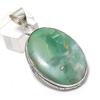 Chrysoprase Gemstone 925 Sterling Silver Jewelry Pendant 2.05"