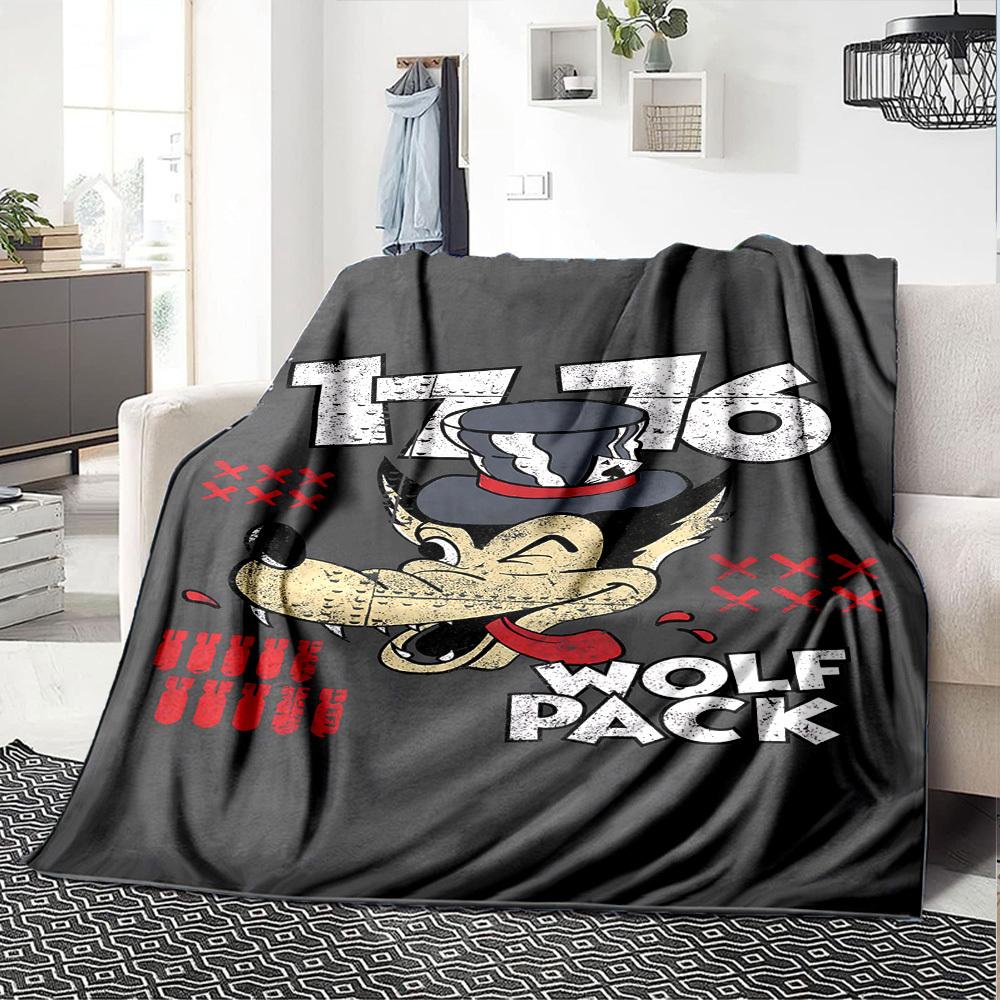 1pc wolf pack Soft Warm Throw for Home, Office, Trave, All-Season Cozy Bedding Gift, Office Cozy Accessory 1184
