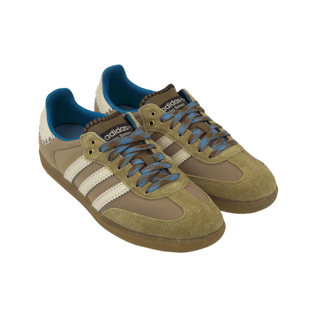 Wales Bonner x adidas Samba Нейлон Пустынный Белый Унисекс Кроссовки Коричневый Чудо-Белый Пепельно-Синий IH3261