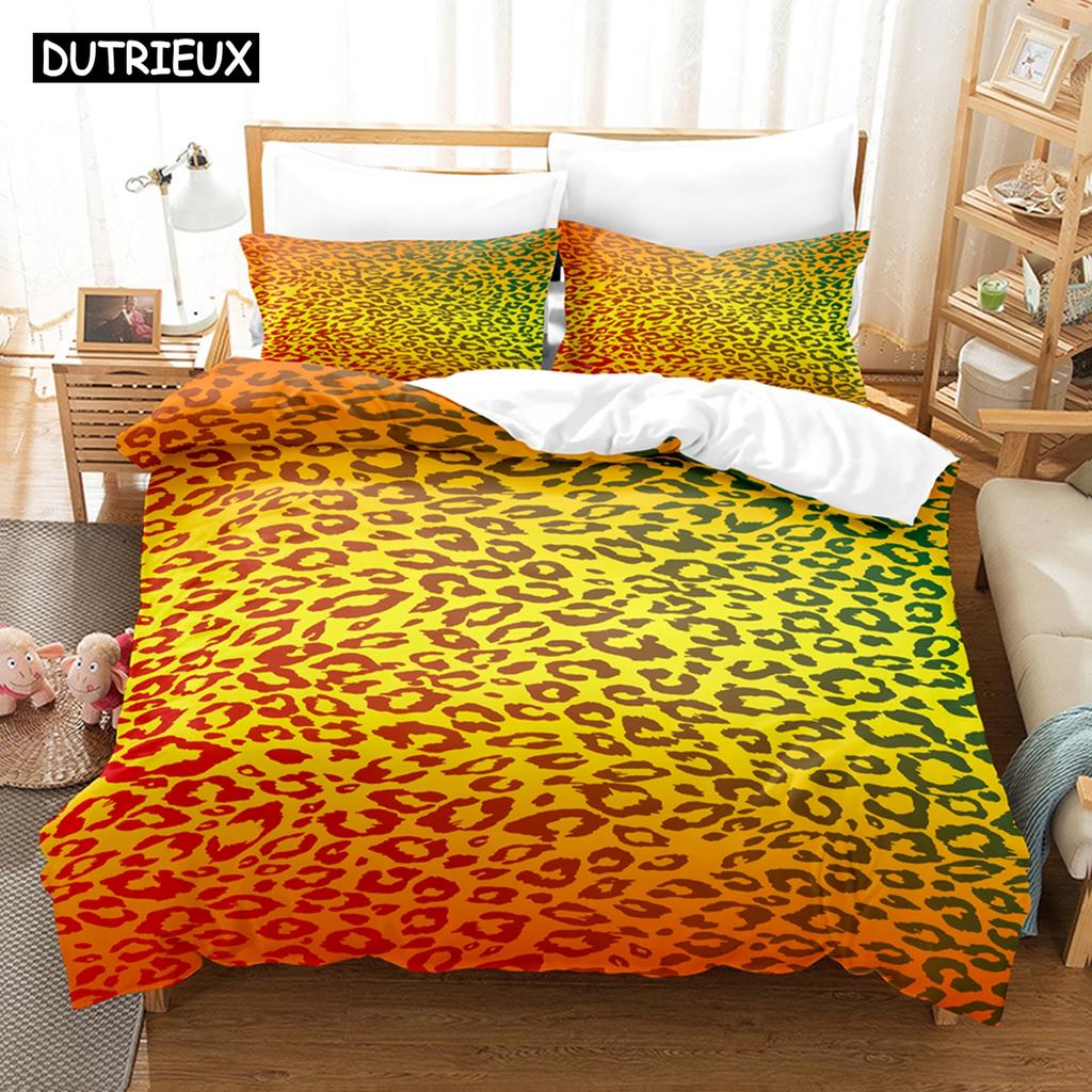 Vibrant Cozy 3D The Gradient Graphics Sets With Bedclothes Bed Polyester Twin Full Queen King Quilt