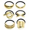 Holder Irregular Shape Metal Hair Cuff Golden Color Geometric Charms Ponytail Holder Silver Metal Elastic Scrunchies Women