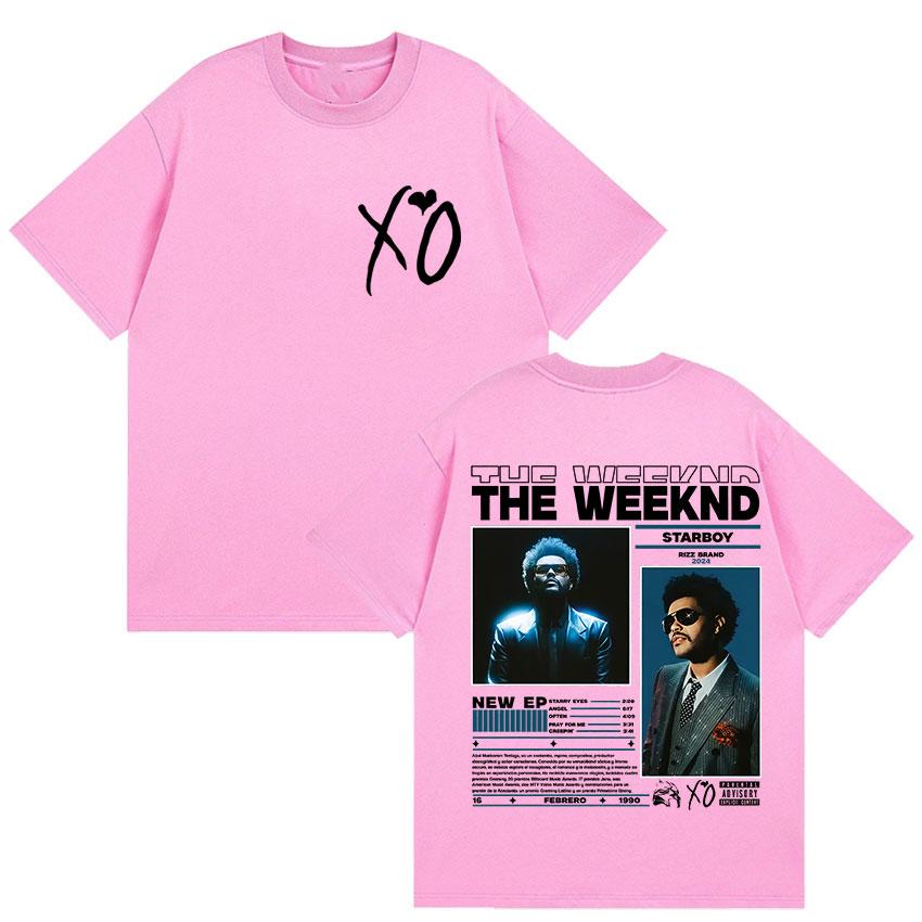 Рэпер THE WEEKND STARBOY XO Тур 2026 Ретро Графические Футболки Мужская Мода Хип-Хоп Оверсайз Хлопковая Футболка Мужчина Фанаты Уличная Одежда