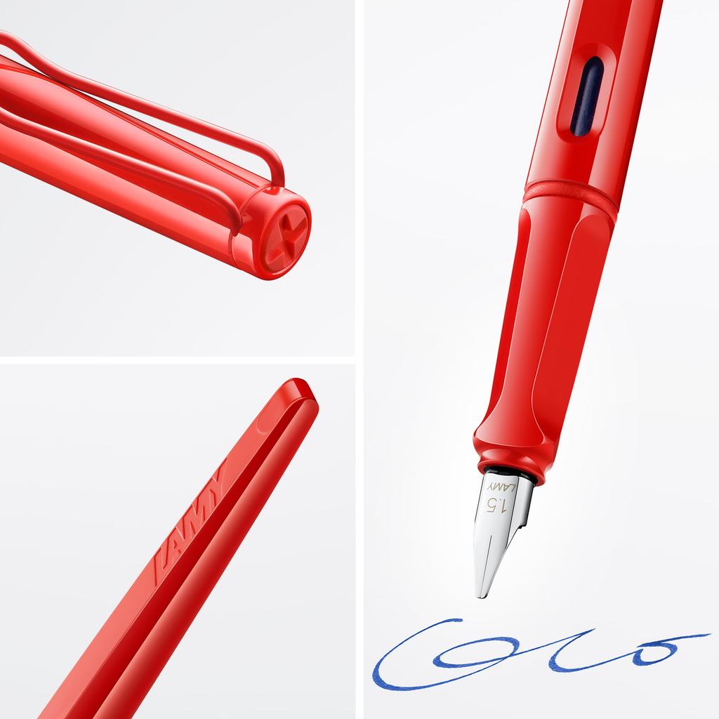 Lamy Перьевая ручка Joy Strawberry Эргономичная ручка и полированное стальное перо с шириной линии мм Ленточное перо Перьевая ручка для каллиграфии LAMY T 10 Синяя с чернилами