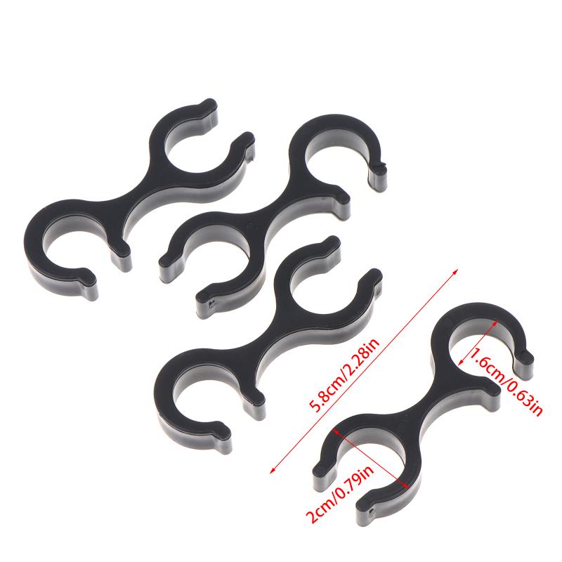 4Pcs 8Shape Trekking Pole Clips Strong ABS Quick Release Holders for Backpacks Hiking Accessories Lightweight Gear