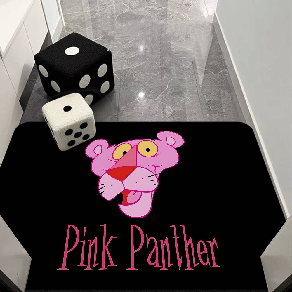 The P-Pink P-Panther Floor Mat Rectangle Anti-slip Home Soft Badmat Front Door Indoor Outdoor Mat Hotel Decor Mat
