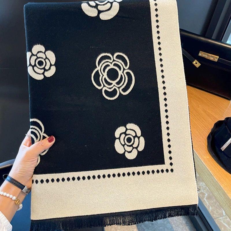 Женский универсальный зимний шарф, мягкая шаль из искусственного кашемира, утолщенная для тепла, двойное назначение: накидка на шею и плечи