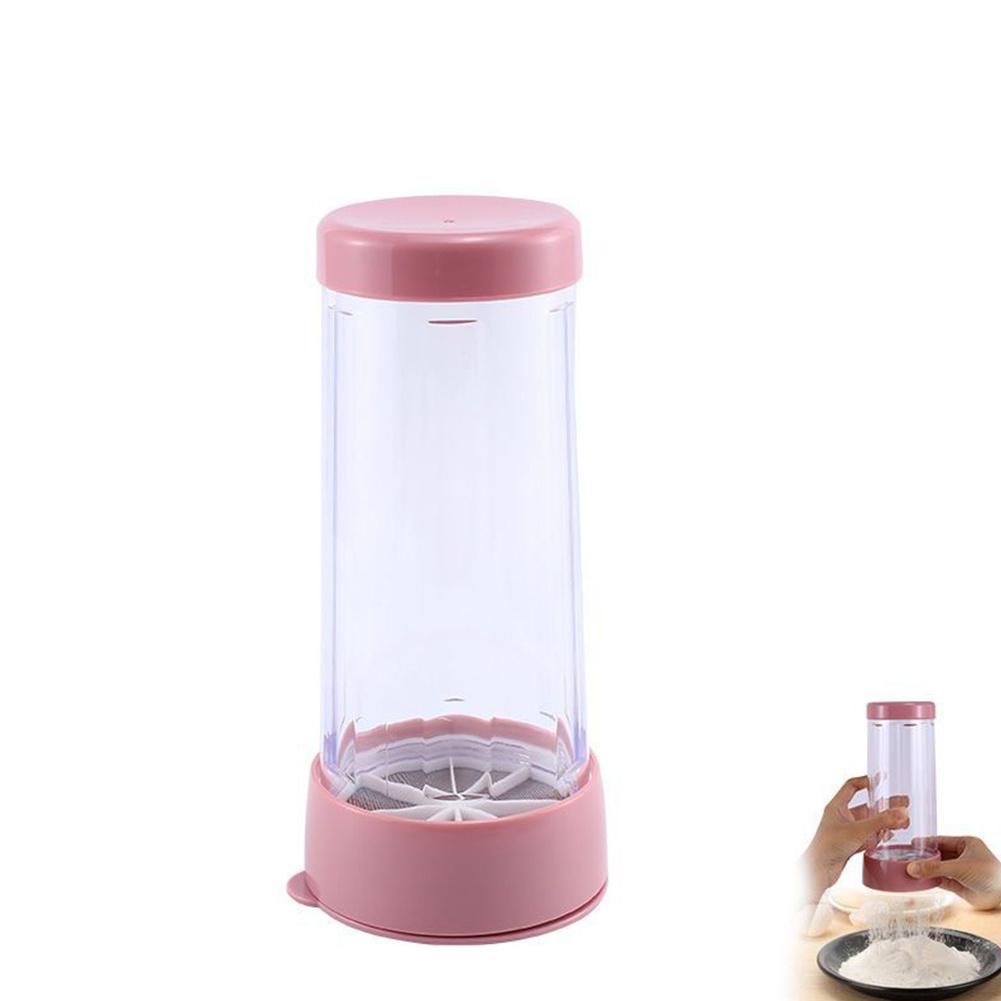 Handheld Flour Icing Sugar Dispenser with Lid Chocolate Coffee Cocoa Powder Sugar Shaker With Stainless Steel Mesh Sifters