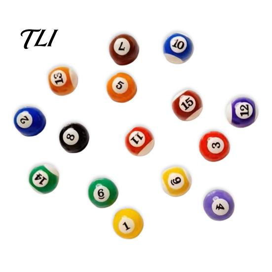 Decorative Fridge Magnet 15Pcs/Set Mini Billiard Ball Magnet, 3D Pool Memo Resin Note Photo Holder, for Whiteboard Locker Refrigerator Door