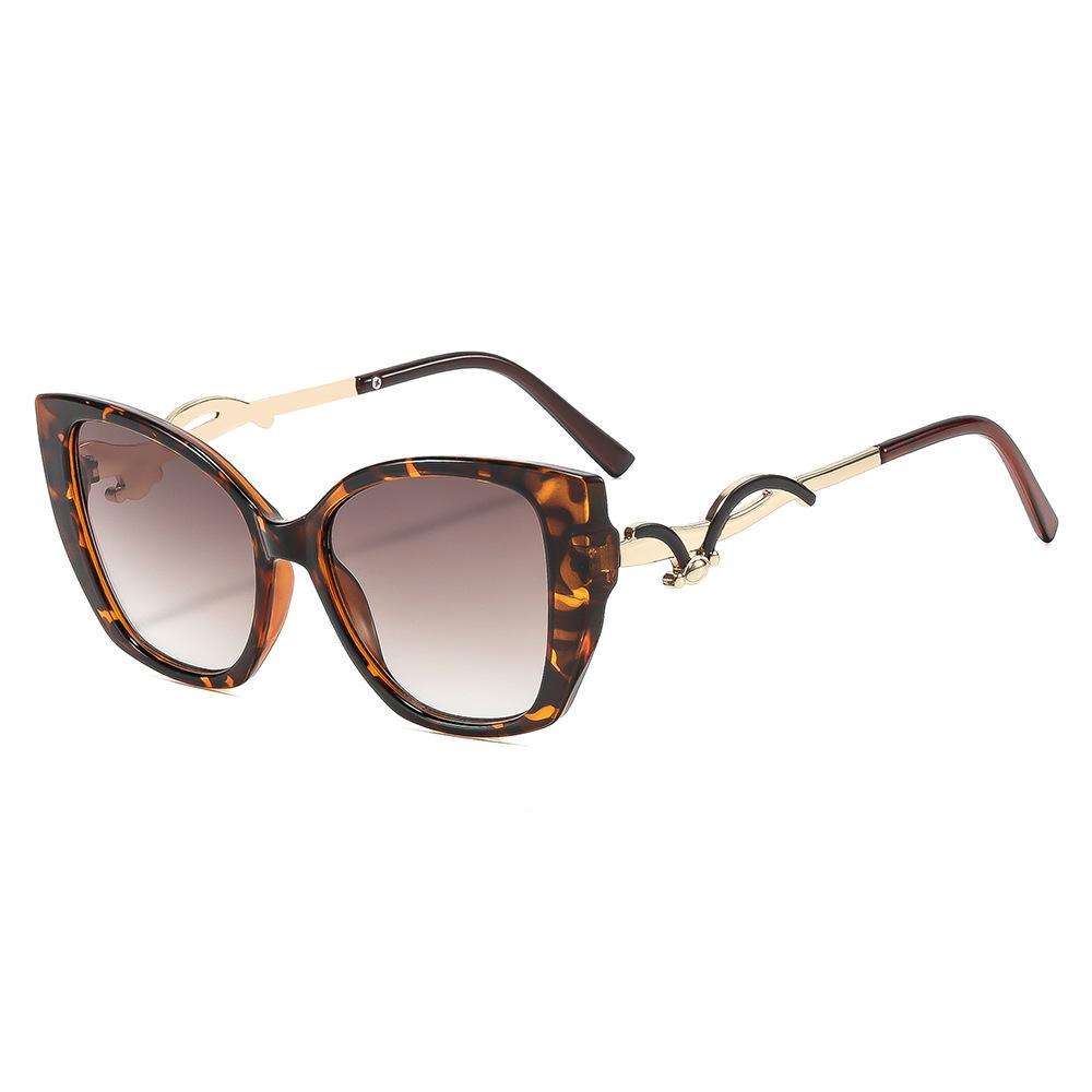European and American fashion personality cat eye large frame sunglasses high sense casual trend versatile sunglasses Internet celebrity glasses