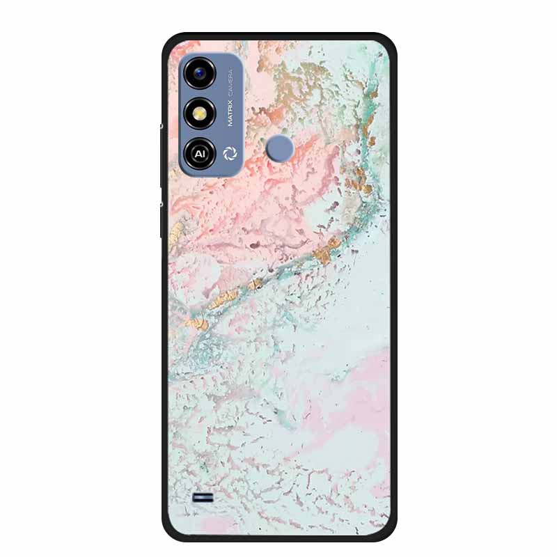 Мягкий силиконовый чехол для ZTE Blade A53 / A53Pro / A53Plus Чехол Мраморный ТПУ Черный Защитный чехол для ZTE Blade A53 Plus Чехол Funda
