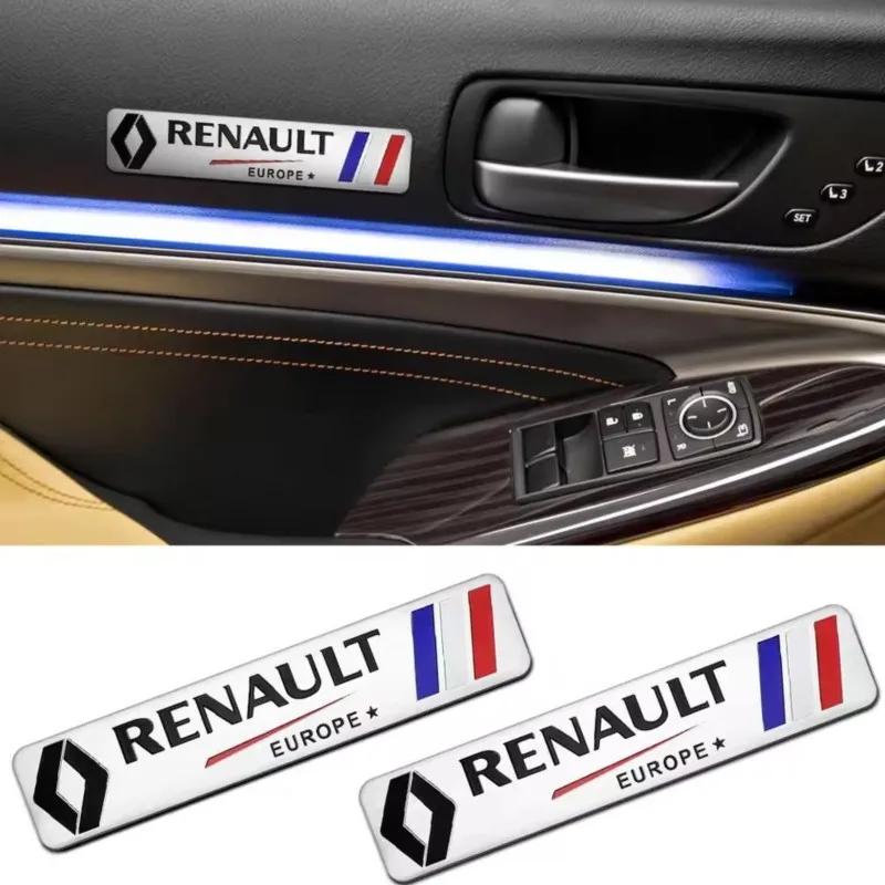 For Renault Megane 2 3 4 Twingo Clio Talisman Captur Kwid Scenic GT 3D Car Aluminum Sticker Emblem Badge Decals Accessories S888