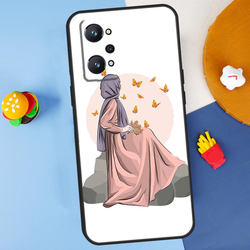 Мусульманский Исламский Арабский Хиджаб Девушка Для Realme C55 C67 C61 C75 C53 C51 C21Y C25S GT 6 6T 5 GT7 Pro 10 11 12 13 14 Pro Plus Чехол