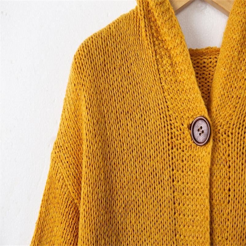 Women Knit Long Sleeve Warm Hooded Thick Cardigan Coat Winter Fashion Plus Size Knitted Sweater Ladies Long Coat Cloak Outwear