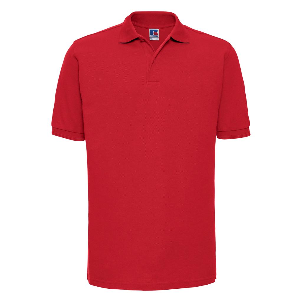 Russell Mens Ripple Collar & Cuff Short Sleeve Polo Shirt