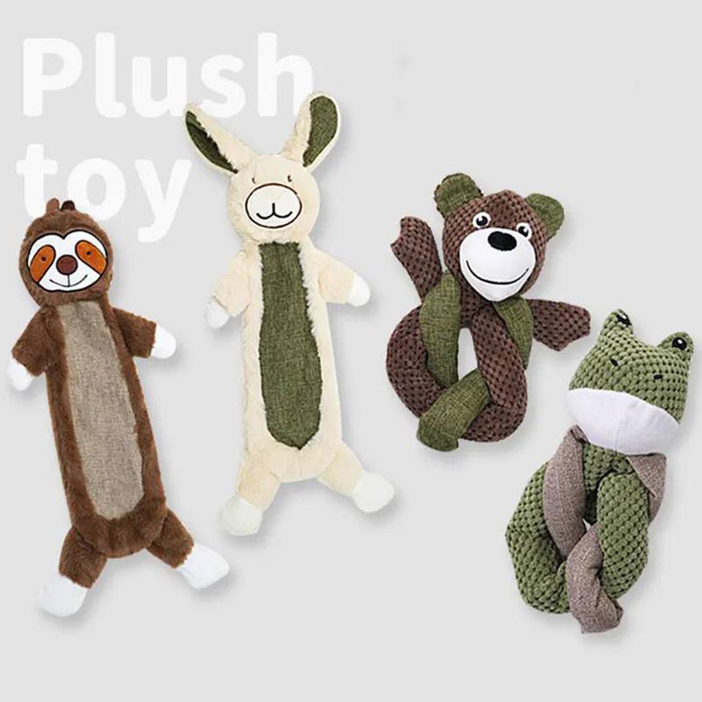 Plush Squeaky Dog Chew Toy with Soft Squeaker Cute Stuffing Chew Toy Tear- for Small Medium Large Dogs Indoor Outdoor