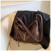 Ielgy Large-Capacity Bag Autumn Winter All-Match Simple Shoulder Messenger Commuter Tote Bag