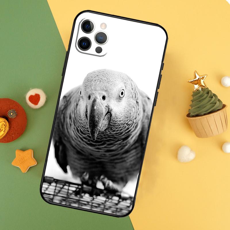 African Grey Parrot Phone Case For iPhone 17 16 14 13 12 11 15 Pro Max 12 13 Mini 16E 17 Air Shockproof Cover