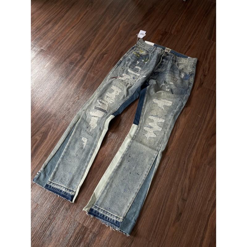 Mens Painted Letter Print Flare Sweatpants Casual Straight Fit Cotton Joggers Winter Youth Streetwear